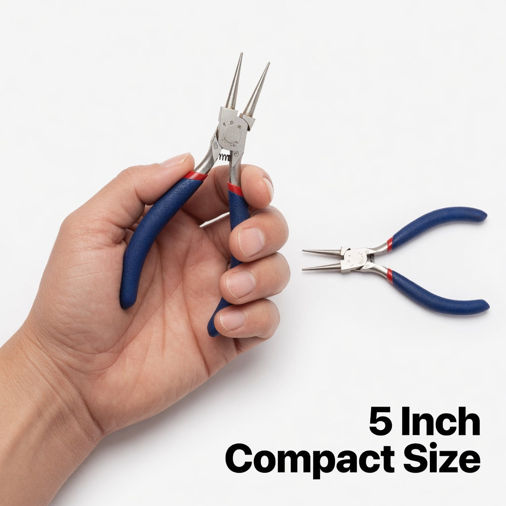 THREADSCART | Premium 14PCS Jewellery Making Pliers Set | Jewelry Repair Tool Kit | Round Nose, Long Nose, Cutting Pliers | Curved Tweezers | Seam Ripper | Needle Threader | DIY Beading Craft Tools