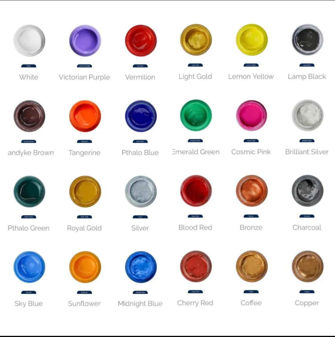 Bluebird Fabric Paint 25ml Premium Textile Color – For Clothes, Shoes, Bags, Canvas, Denim | Waterproof & Permanent Fabric Paint