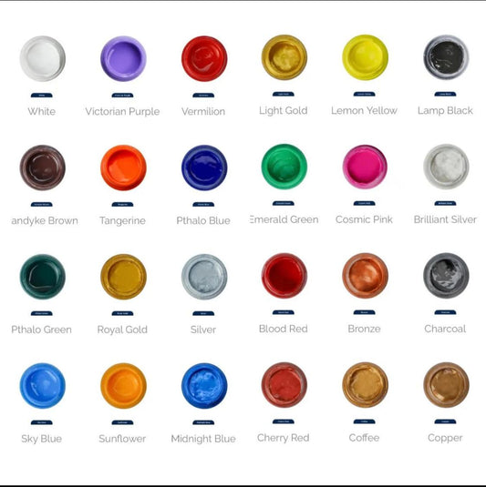 Bluebird Fabric Paint 25ml Premium Textile Color – For Clothes, Shoes, Bags, Canvas, Denim | Waterproof & Permanent Fabric Paint