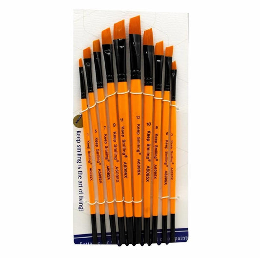 Keep_Smiling Paint Brushes, Brushes for Painting, Paint Brush Set, Acrylic Paint Brushes,  Chisel- Round, Suitable for Water Acrylic & Oil Color/Colours Paint Brush Set