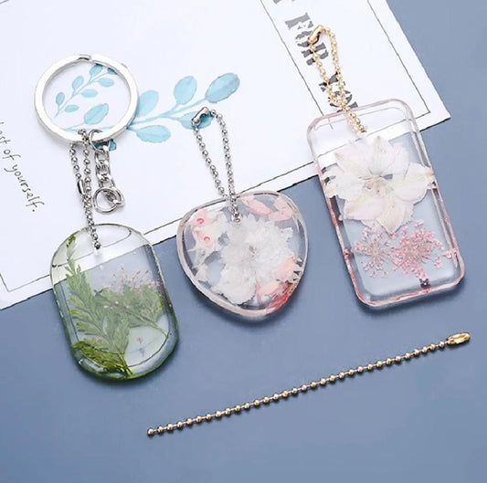 THREADSCART | 6pcs/ set DIY epoxy keychain silicone mold ,resin hanging pendants craft molds.high quality molds for resin art