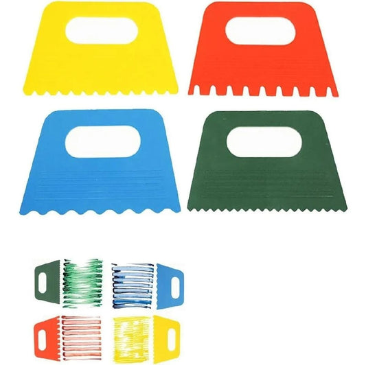 THREADSCART Plastic Paint Scrapers for Art DIY - Pack of 4