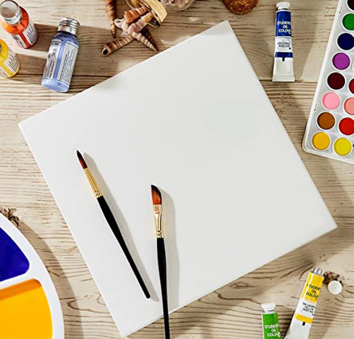EASE Pack of 2 Canvases, Canvas Size 12 x 12 , Best for Painting and Art Work