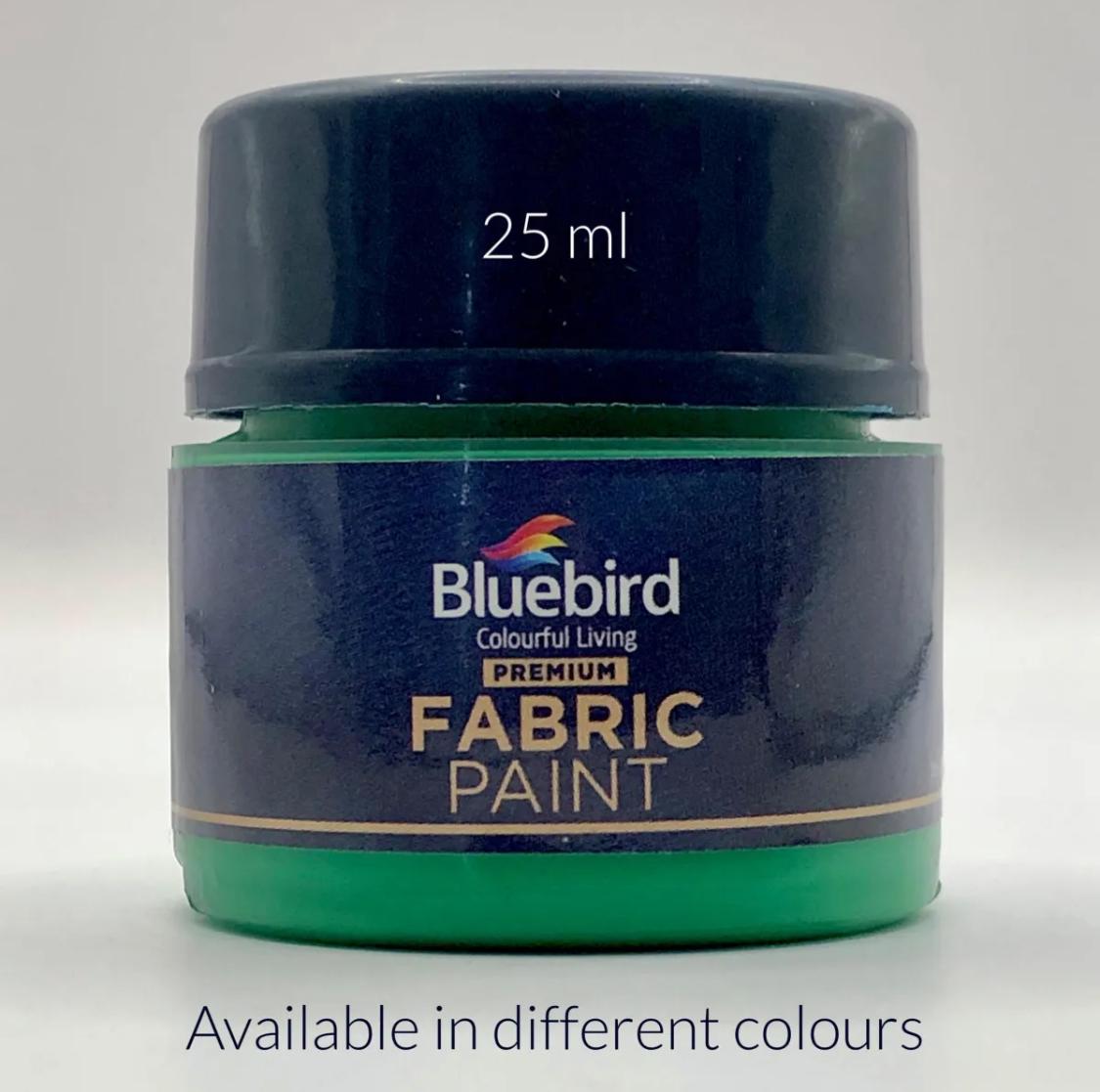 Bluebird Fabric Paint 25ml Premium Textile Color – For Clothes, Shoes, Bags, Canvas, Denim | Waterproof & Permanent Fabric Paint