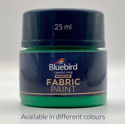 Bluebird Fabric Paint 25ml Premium Textile Color – For Clothes, Shoes, Bags, Canvas, Denim | Waterproof & Permanent Fabric Paint