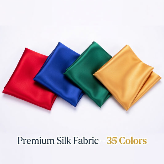 Premium Silk Fabric |unstitched Silk Cloth – Soft Smooth Luxury Fabric for Ladies Dresses | 35 Colors Available | Party Wear, Bridal & Casual Use