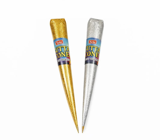 THREADSCART | Seta Glitter Gutta Cone Outliner – 2 Pcs Fabric Outliner for Glass Painting, Fabric Painting, Liner Art, DIY Craft Decoration
