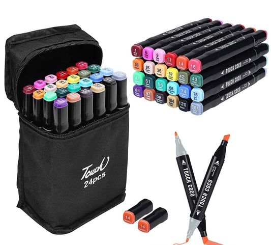 THREADSCART | High Quality Artisan Sketch Markers Copic Twin Double Headed Markers alc_ohol ink markers for Drawing Touch Sketch