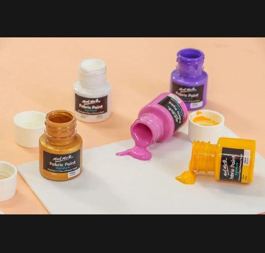 Mont Marte Fabric Paint Signature 20ml - Vibrant Textile Colors for Fabric Art & DIY Projects