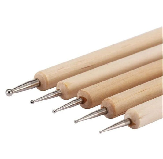 THREADSCART | High Quality 5 Pcs Ball Styluses Tools Set for Embossing Pattern DIY Clay Sculpting Modeling