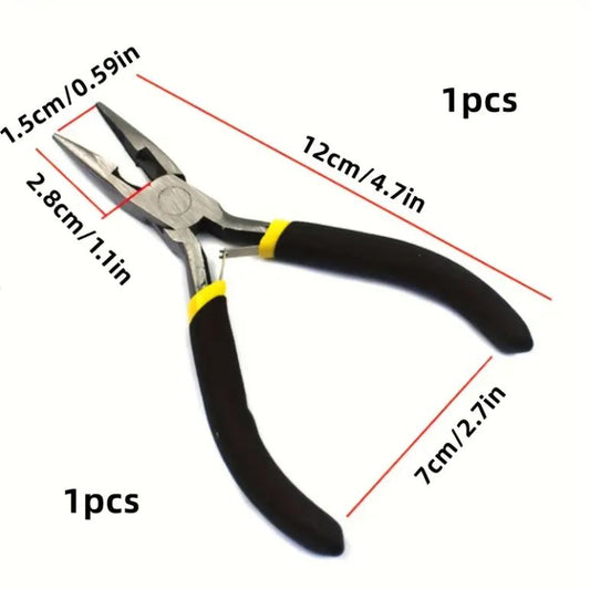 THREADSCART | Best Quality Round Nose Pliers for Jewelry Making – Precision Looping Tool | Beading, Wire Wrapping & DIY Craft Tool | Non-Slip Handle | Mini Jewelry Pliers 12cm