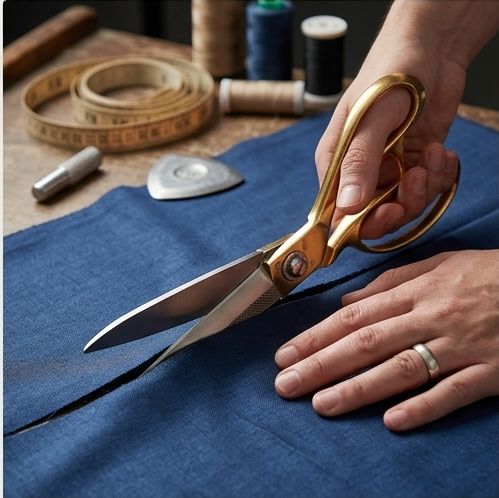 Threadscart | Premium Heavy Duty Tailor Scissors 8 9 10 Inch – Stainless Steel Fabric Cutting Shears for Cloth, Leather & Tailoring