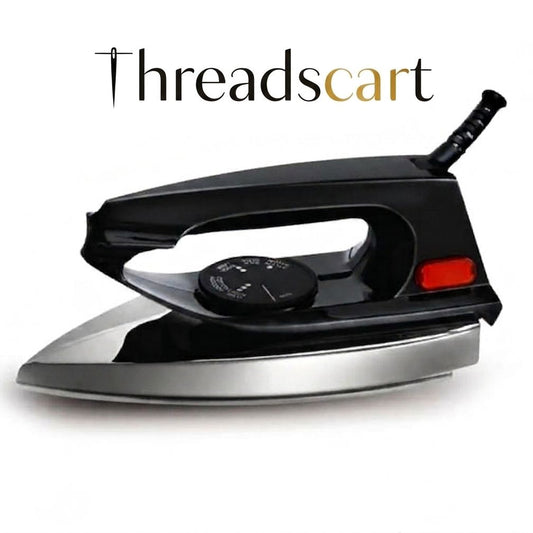THREADSCART | Premium Light Weight Dry Iron 1000W – Imported Non Stick Electric Iron – Fast Heating Portable Press Machine for Clothes