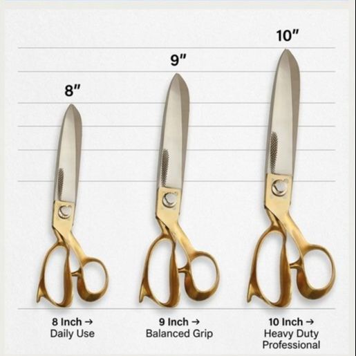 Threadscart | Premium Heavy Duty Tailor Scissors 8 9 10 Inch – Stainless Steel Fabric Cutting Shears for Cloth, Leather & Tailoring