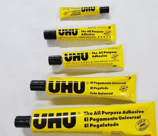 UHU All Purpose Adhesive Glue Tube | Strong Multi-Purpose Universal Glue | Transparent Fast Dry Glue for Wood, Plastic, Leather, Paper, Fabric, Metal & DIY Crafts