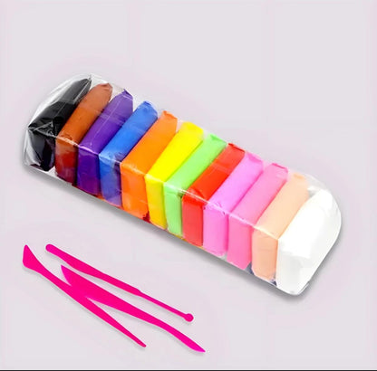 12 Packet any random color Polymer Light Clay Slime Playdough For Kids - Play Dough Polymer clay for jewellery making clay - Air Dry Clay