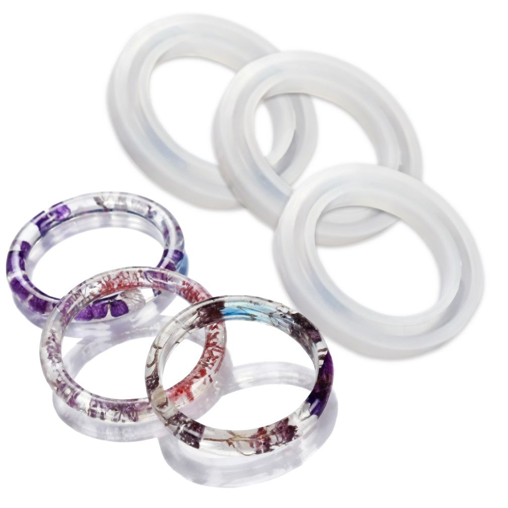THREADSCART | Resin Bangle Mold Set (Pack of 3 Different Size) | Silicone Bracelet Molds | DIY Jewelry Making Tool | Epoxy Resin Craft Mold