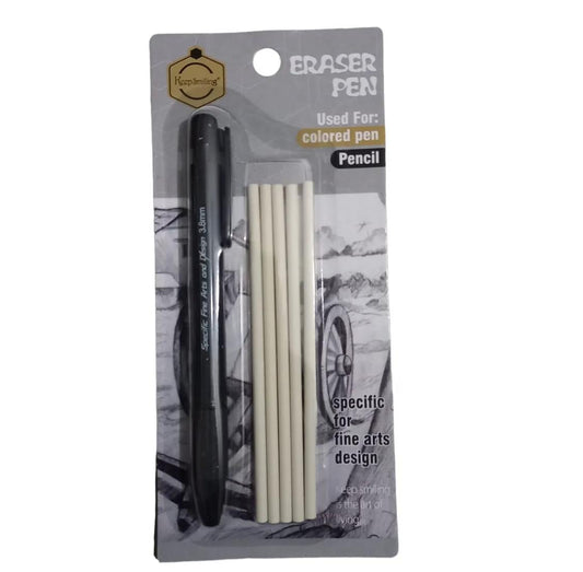 Keep Smiling Eraser Pen with 5 Extra Refills Specific for Fine Arts Design Pen type clutch eraser Macaron Eraser 3.8mm Tombow Mono Eraser sketching eraser PVC Free Eraser round refillable precision Sketch Writing Drawing