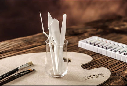 5Pcs Professional Plastic Palette Knife Knives Set Artist Oil Painting Tools