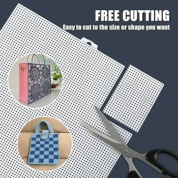 THREADSCART | High Quality Plastic Canvas Sheet 14CT 33.5x26cm (5PCS) | Strong Mesh for Bag Making, Embroidery, Cross Stitch & DIY Crafts | Durable Grid Sheet for Handmade Projects