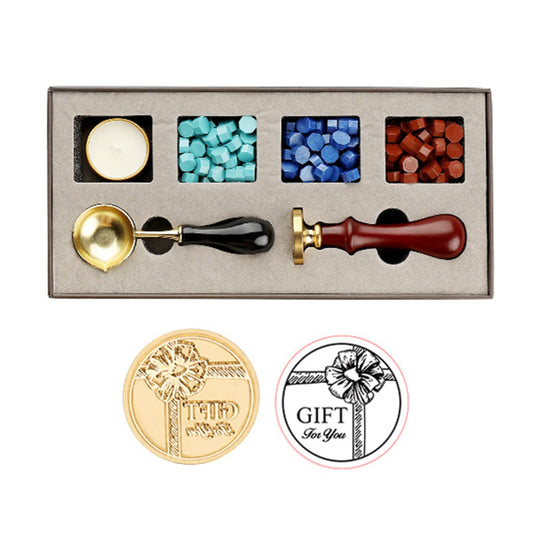 THREADSCART | Vintage Wax Seal Stamp Kit Tree Design with Wax Beads & Melting Spoon | Wax Sealing Stamp for Envelopes, Invitations, Letters & DIY Craft